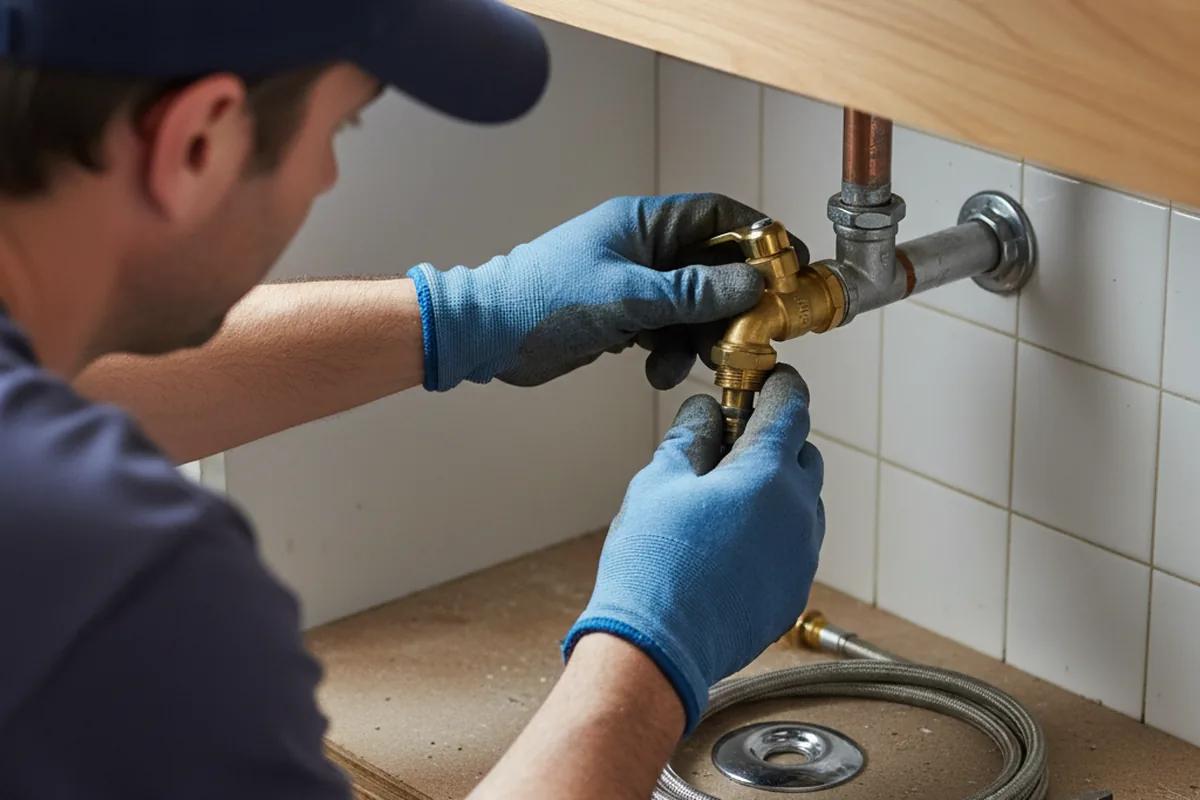Shutoff valve and fitting work during Emergency Plumbing in Tuxedo Park